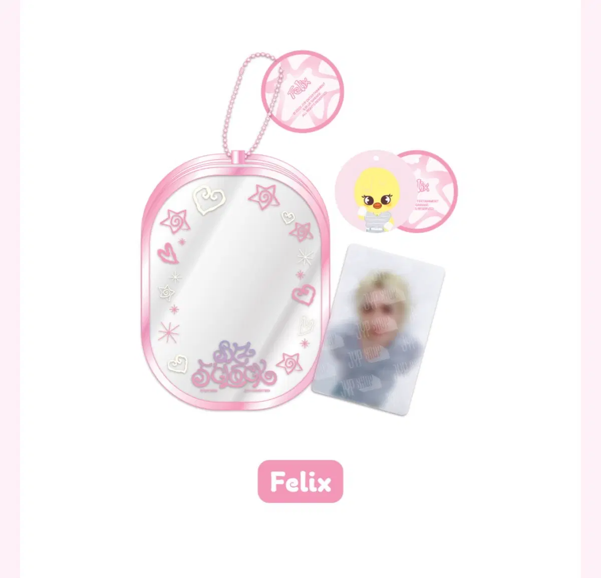 스트레이키즈 스키즈 Felix 클리어 파우치 필릭스 + 포카 포함