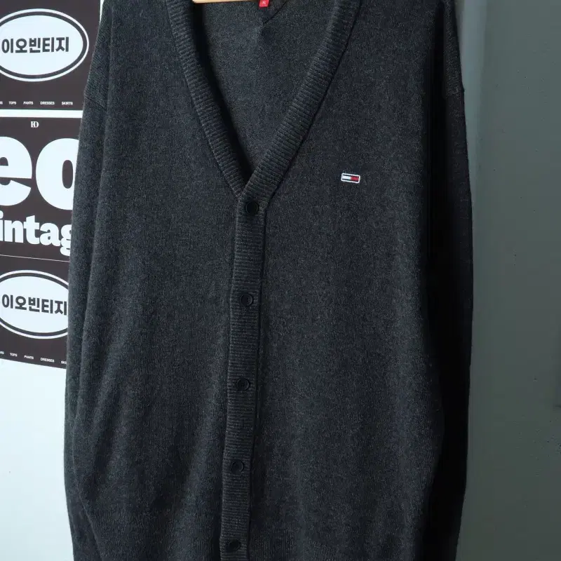 (XL-2XL) 타미힐피거 니트 가디건 빅사이즈 스몰로고-H40095