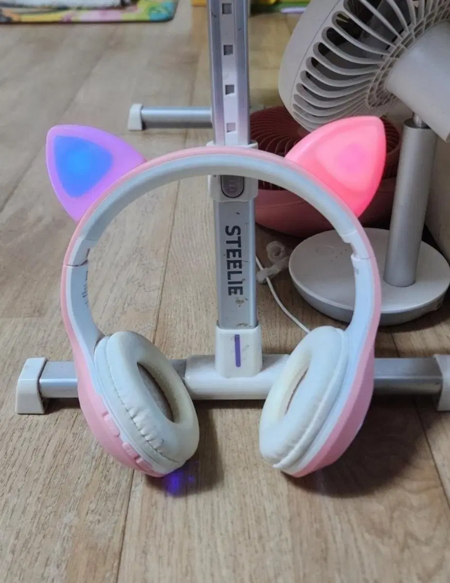 코시 LED고양이헤드셋/유무선블루투스어린이헤드셋/청력보호