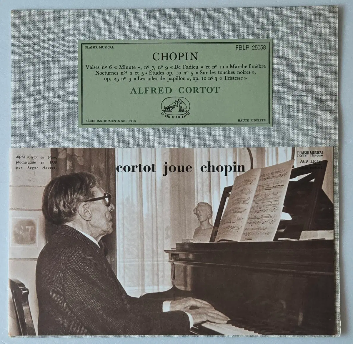 Alfred Cortot - 쇼팽 리사이틀 Cortot joue Chopin 10인치 LP ( 프랑스 La Voix de son Maitre, Mono )