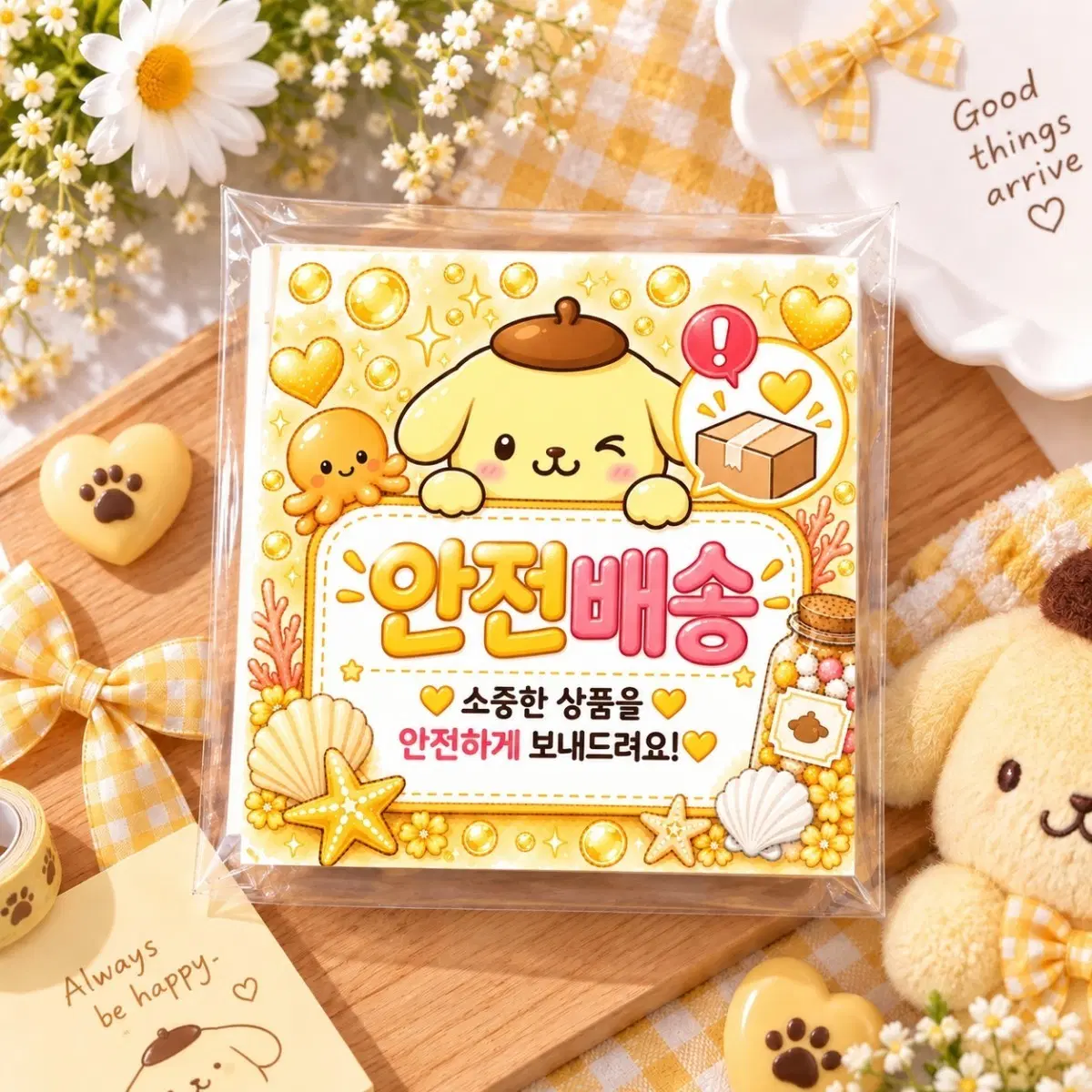 폼폼푸린 안전배송 스티커 II