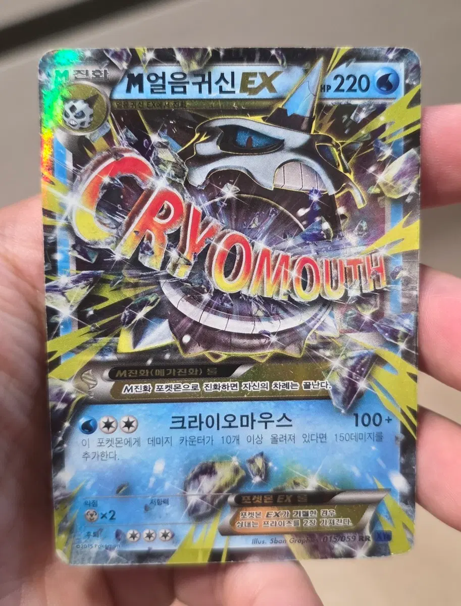 포켓몬 카드 M얼음귀신 ex RR xy8