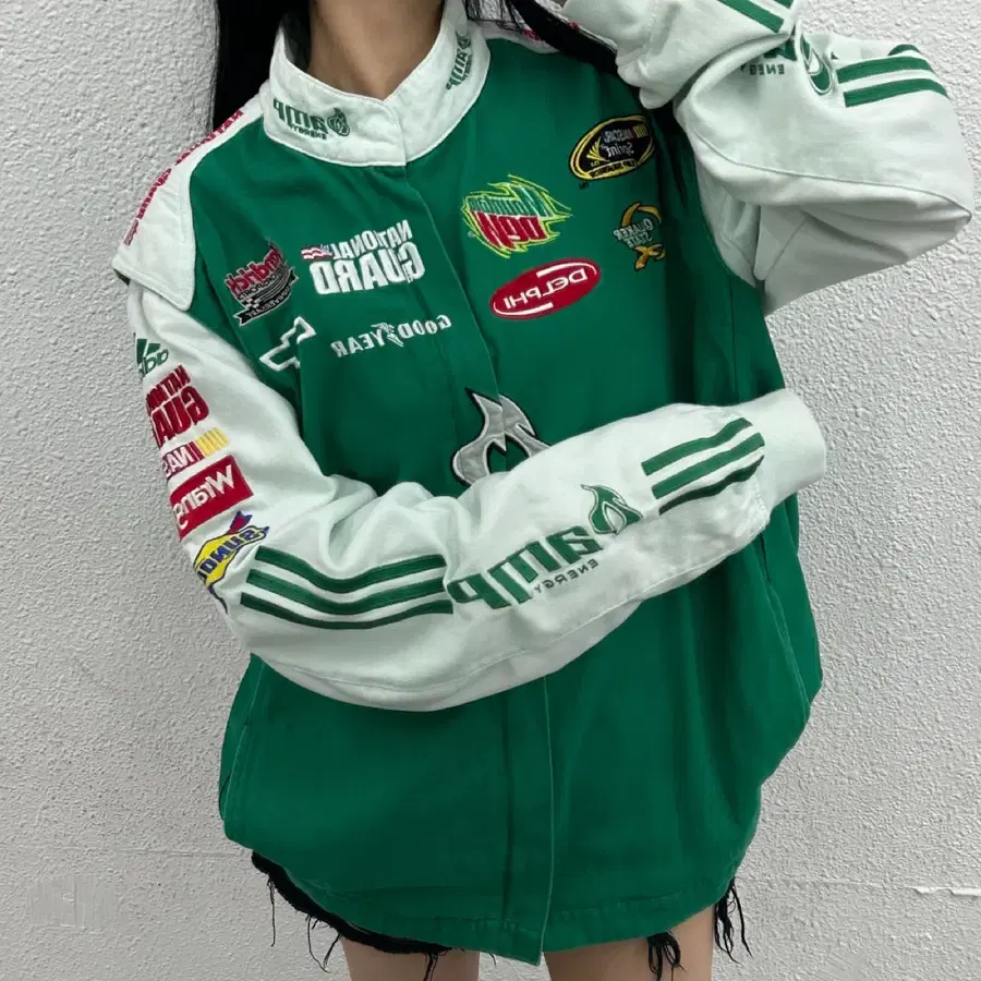아디다스 X 나스카 멀티 패치 레이싱 자켓 XL