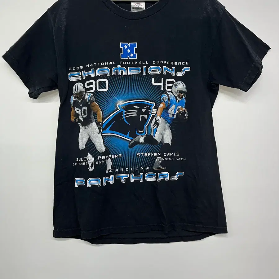 2003 NFL 캐롤라이나 팬서스 NFC 챔피언 반팔티셔츠