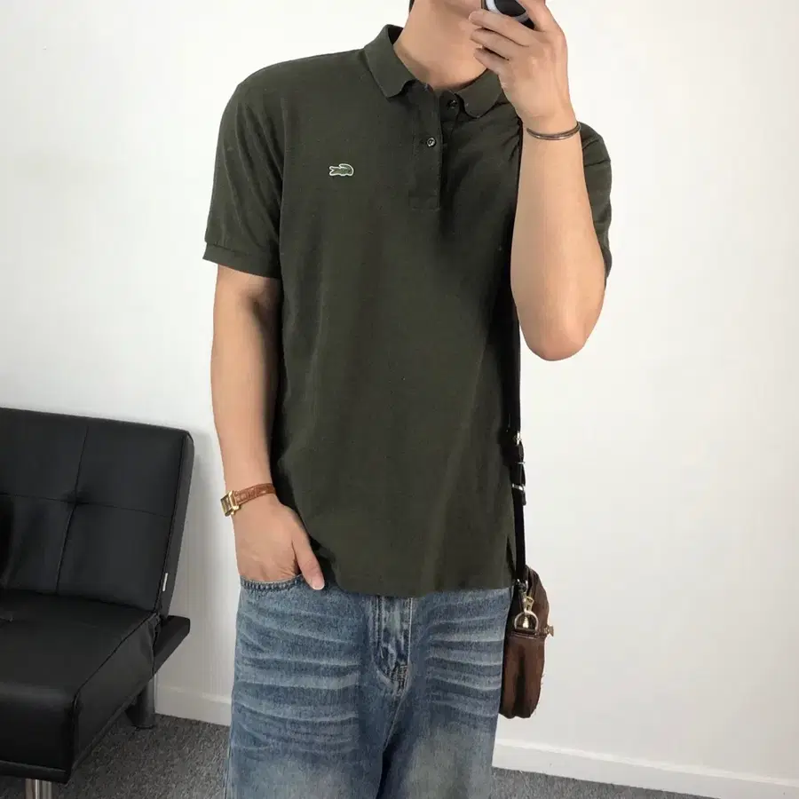 라코스테 정품 pk티 카키