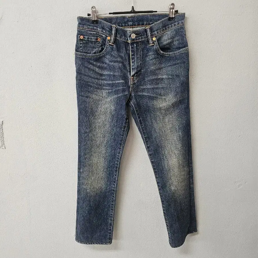 리바이스 502청바지 빈티지 워싱 데님