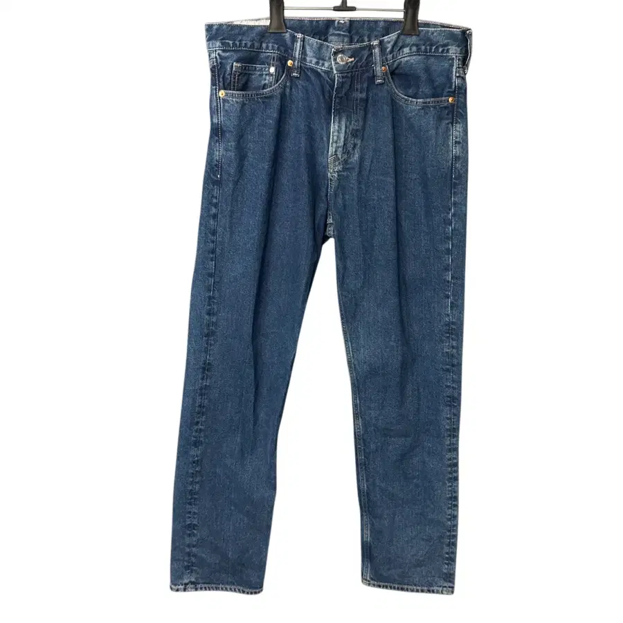 34 h&m 미디엄인디고 슬림 데님 청바지