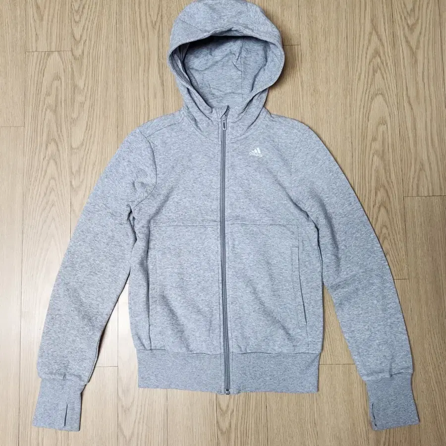 adidas 아디다스 그레이 풀집 후드 집업 자켓