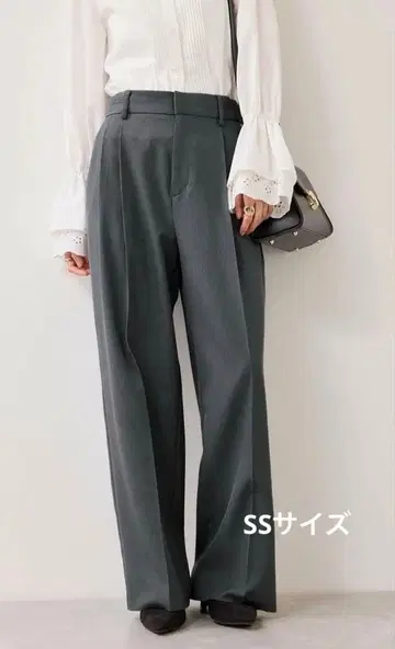 [미사용품] VIS 비이지 이지 컴포트 스트레이트 와이드 팬츠