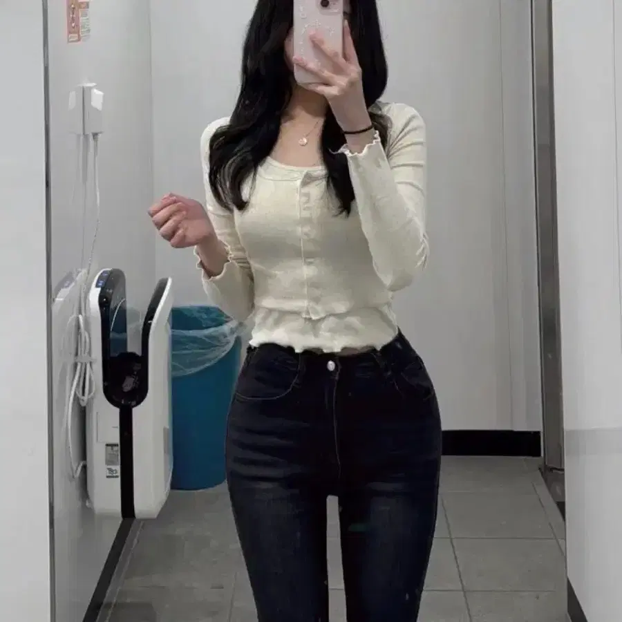 제니오 골반패드 부츠컷 청바지