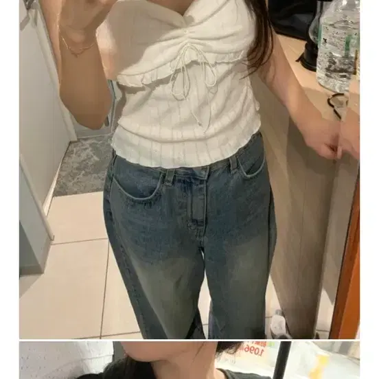 택O 새상품) 베르니(verni) 아일렛 나시(eyelet sleeveless) 아이보리