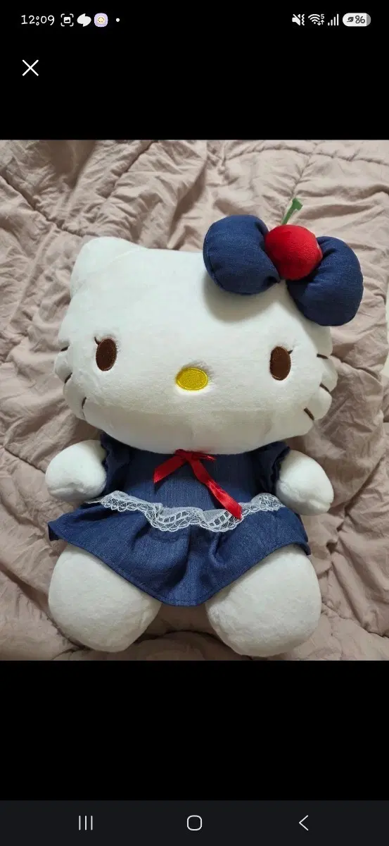 헬로키티 인형 데님 원피스