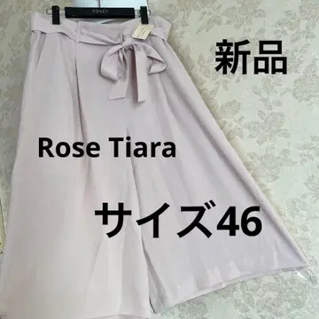 새상품 택 미사용 빅 사이즈 46 로즈 티아라 허리밴딩 와이드 팬츠