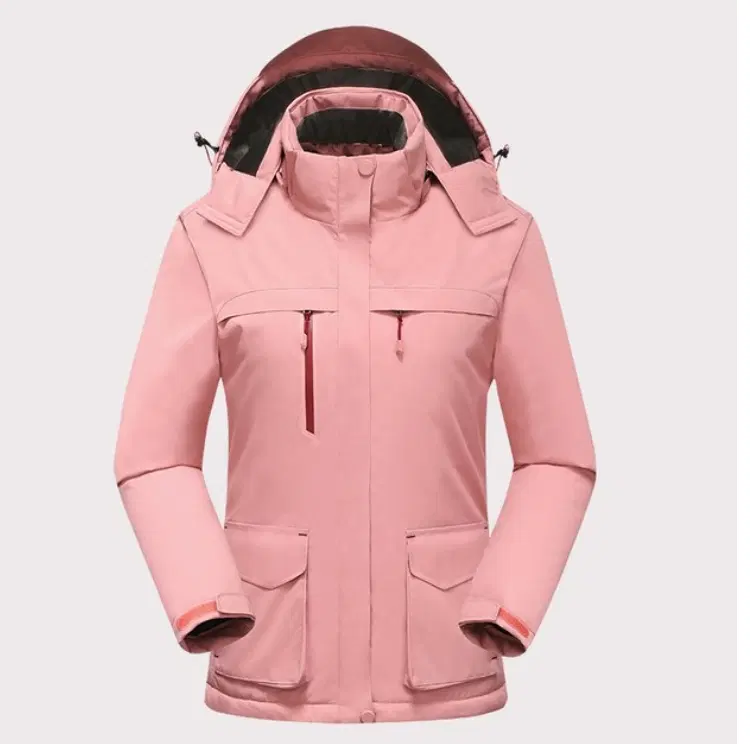 Apnoo USB 발열복 바람막이 여성 발열 바람막이 핑크 3XL