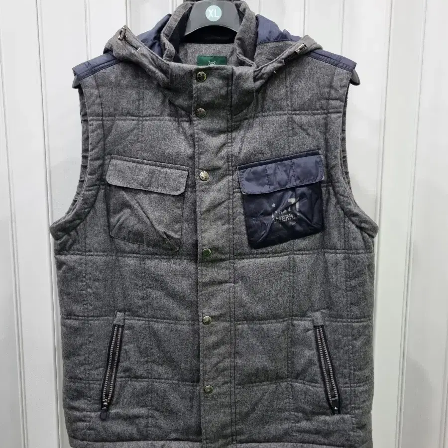 Lynx 남성 퀼팅 후드 조끼 XL
