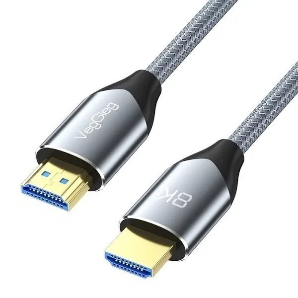 8K UHD HDMI 2.1 그레이메탈 케이블 5M 금도금 양방향