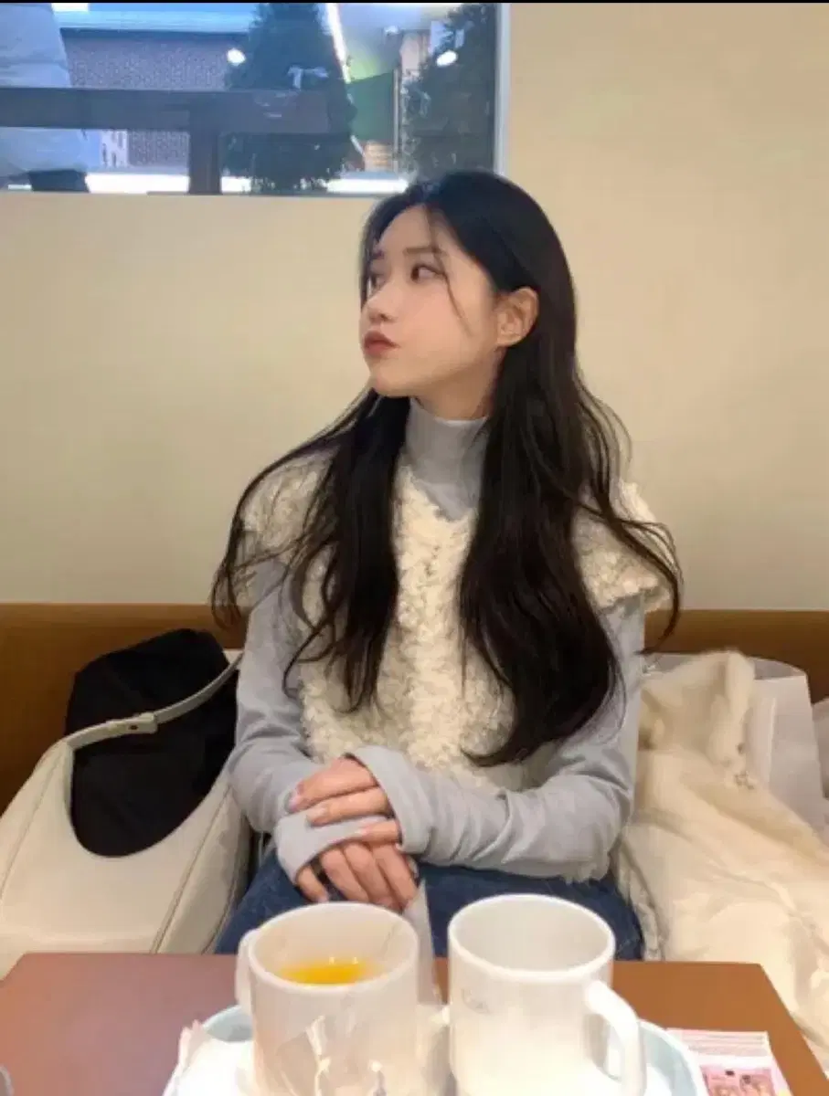 에이딘에이블 덤블 조끼 뽀글이