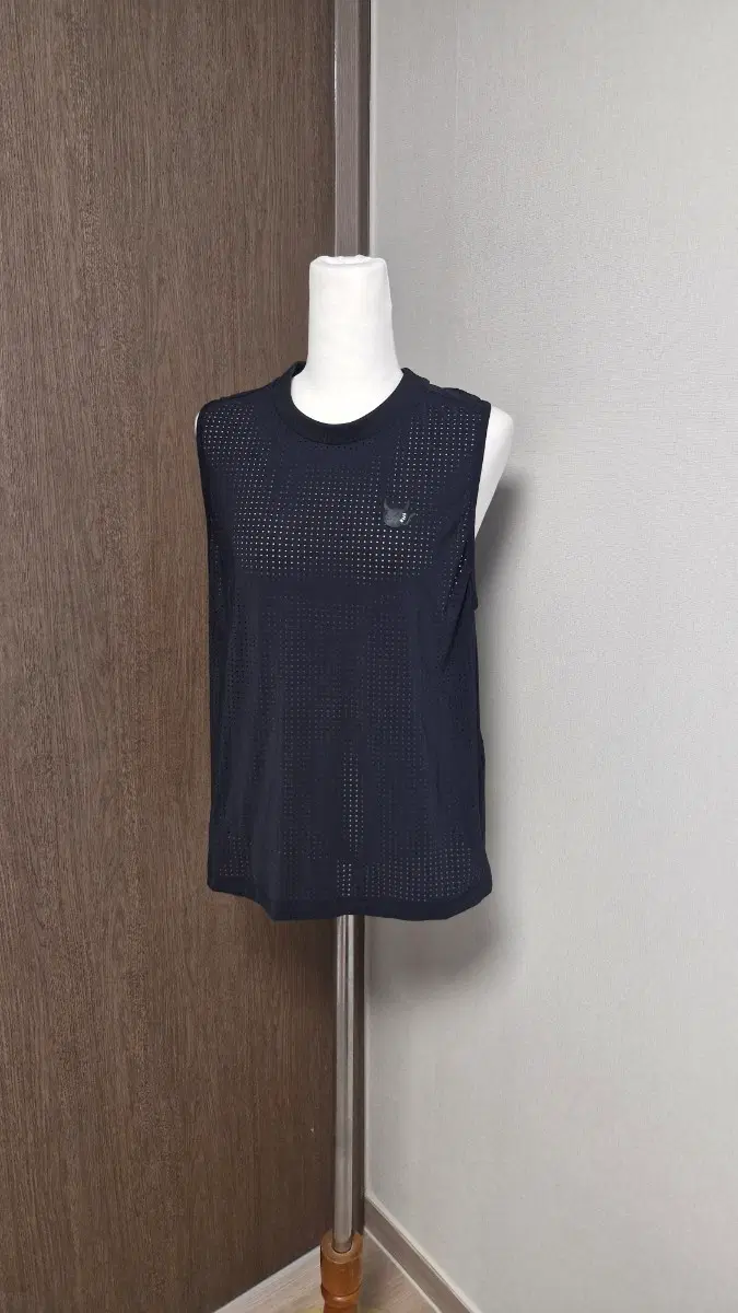 WACC왁골프 (2/여90) 블랙매쉬 쿨스판민소매티셔츠