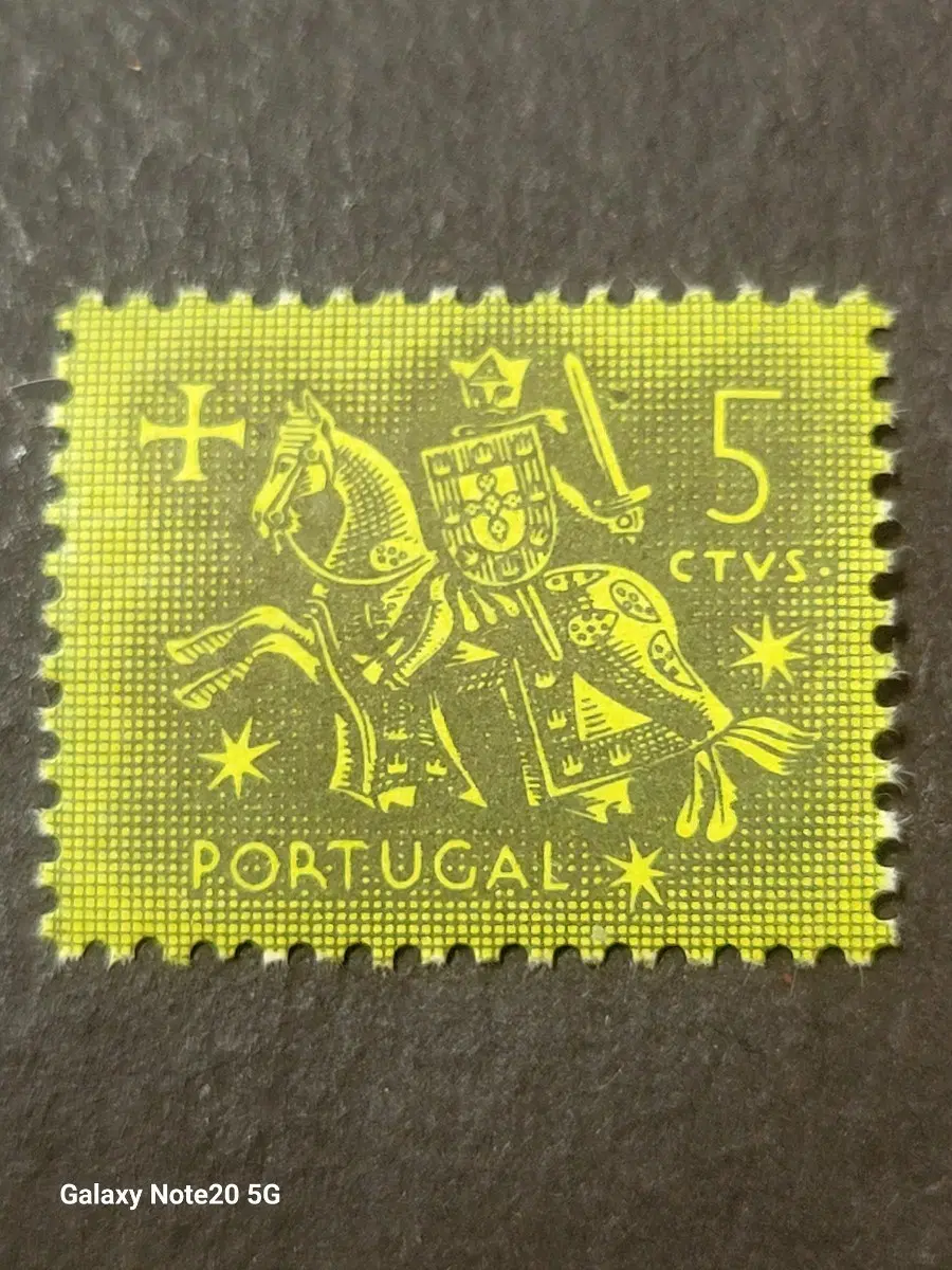 1953년 포루투갈 국왕 기마인장우표 Equestrian Seal