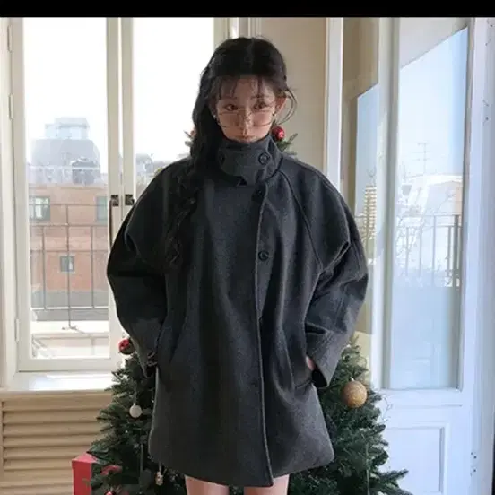 차콜 하프코트 팝니다
