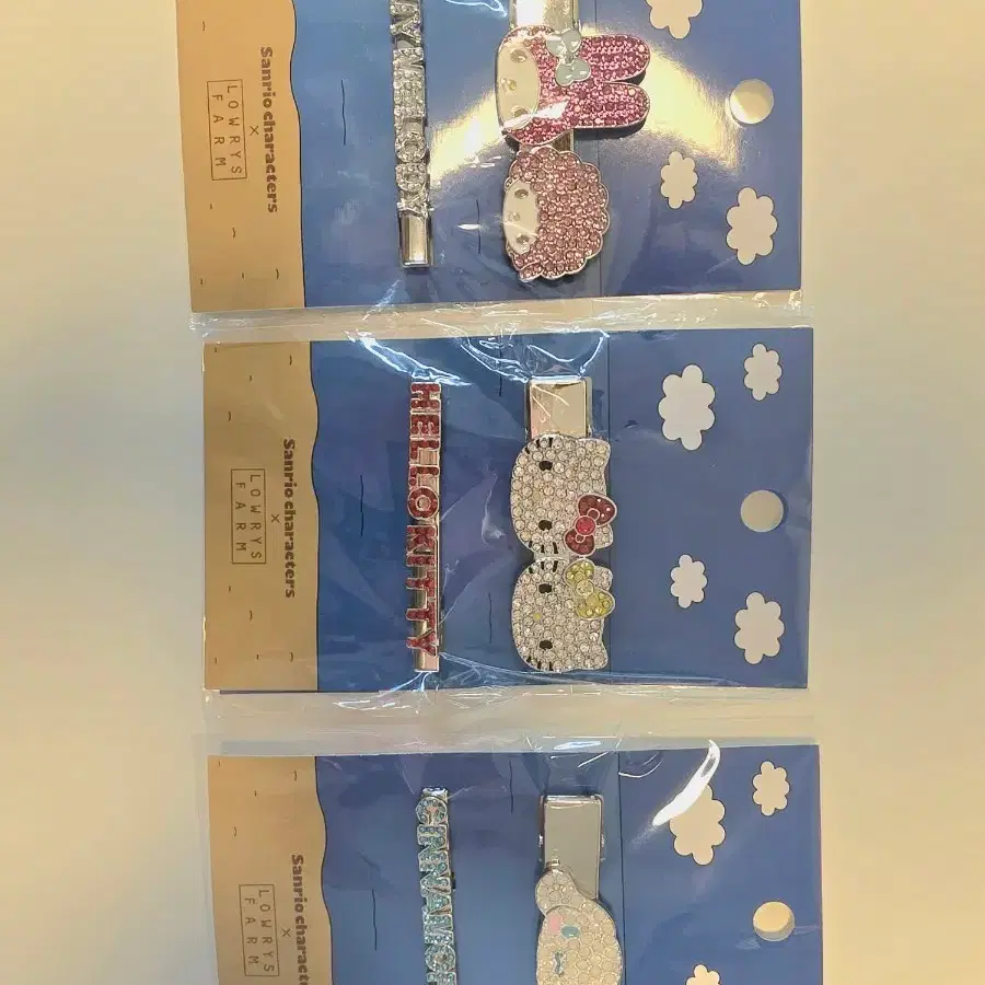 산리오 롤리즈팜 헤어핀 세트 3종 (각각)
