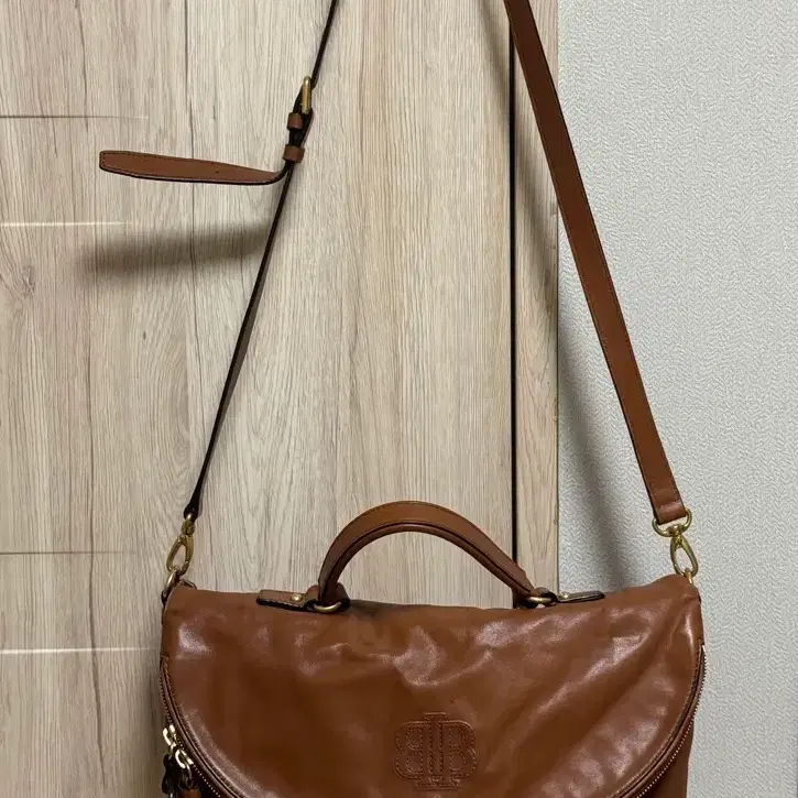 빈폴 BEAN POLE 천연가죽 멀티백 / 브라운
