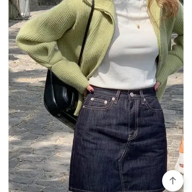에드모어 논페이드 생지 스커트 s