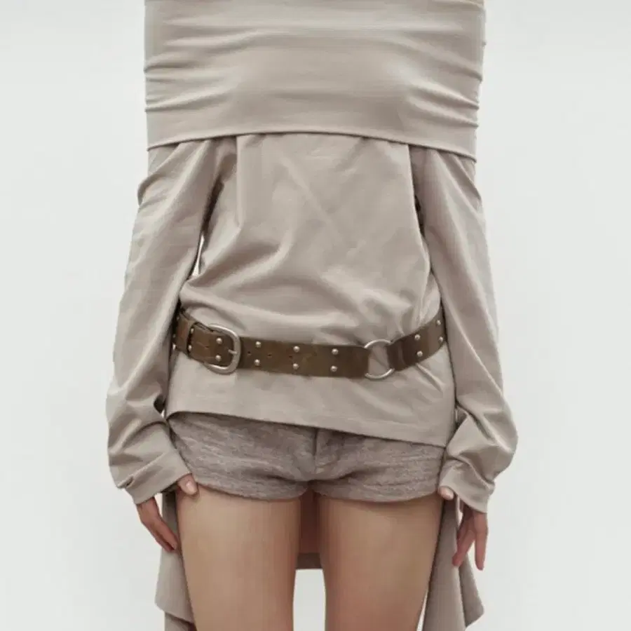 세릭 벨트 cerric two ring rivet belt / brown