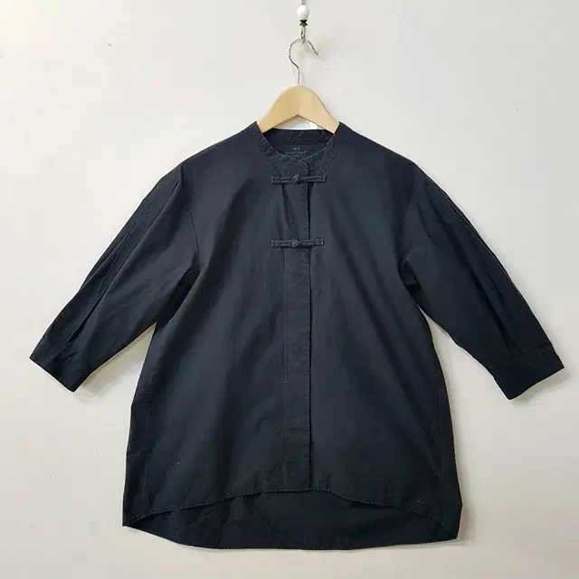 무인양품 MUJI 매듭단추 셔츠 네이비