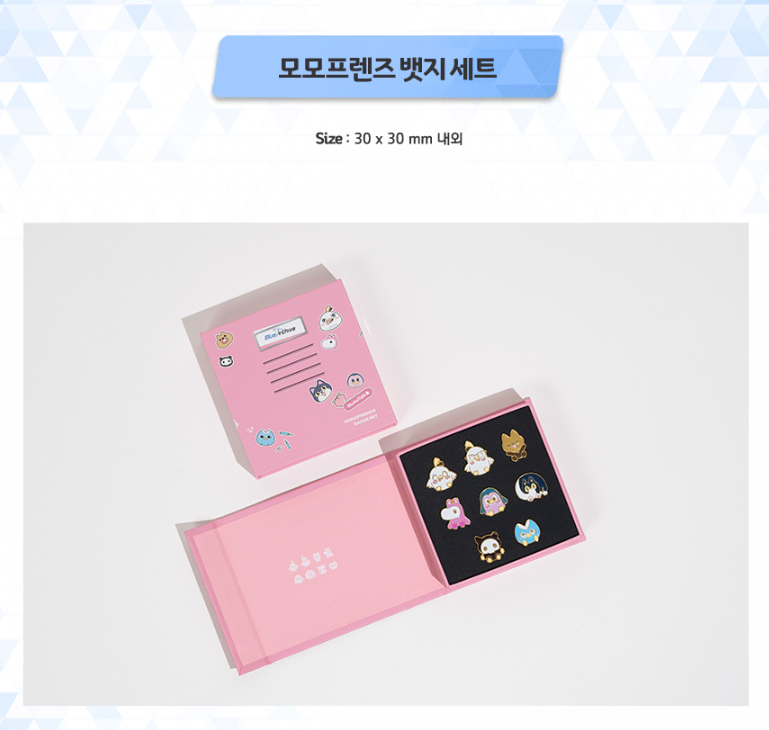 블루 아카이브 모모프렌즈 뱃지 세트 / 블아