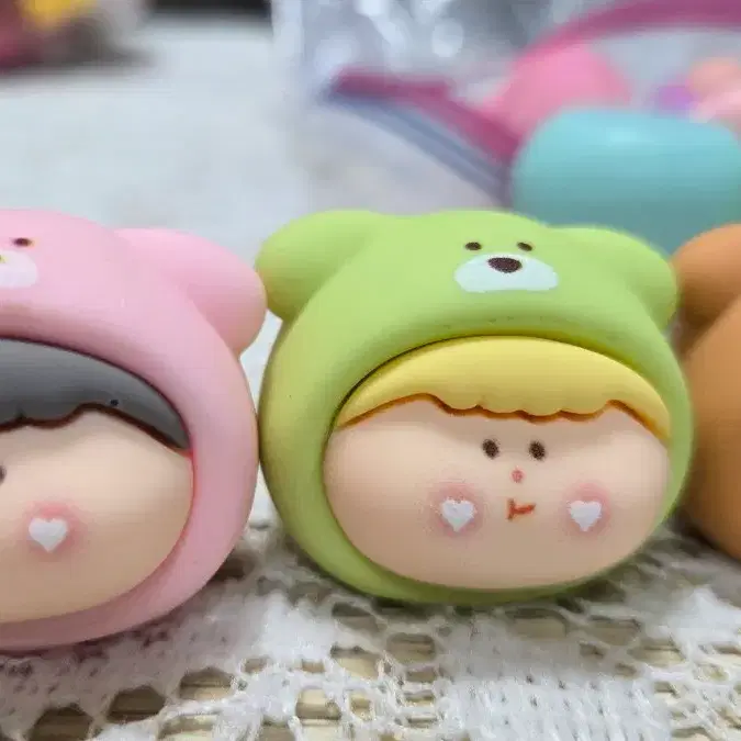 AMLLS 곰돌이 모자 대 인형 키링 부자재 17개 일괄 12000원