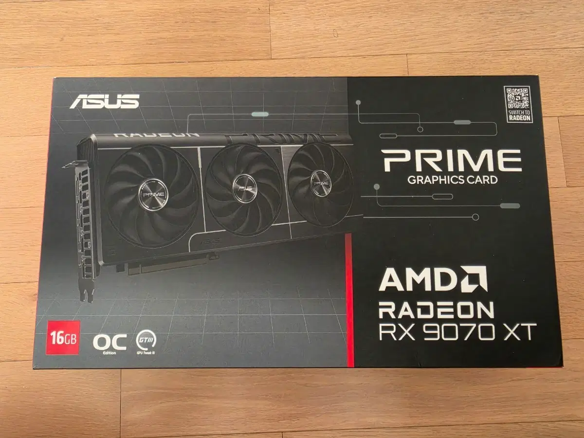 ASUS 라데온 RX 9070 XT PRIME 그래픽카드 16GB