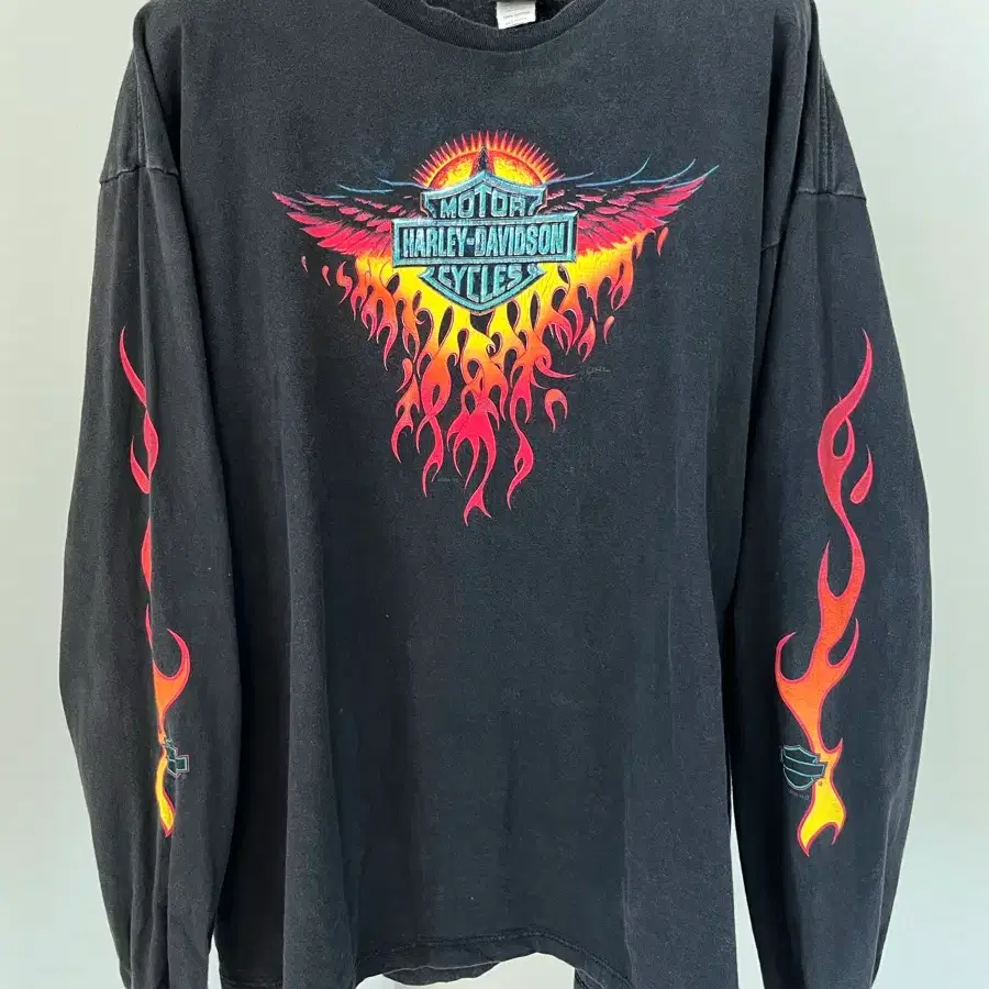Harley davidson eagle flame long sleeve 할리데이비슨 이글 피닉스 플레임 롱슬리브