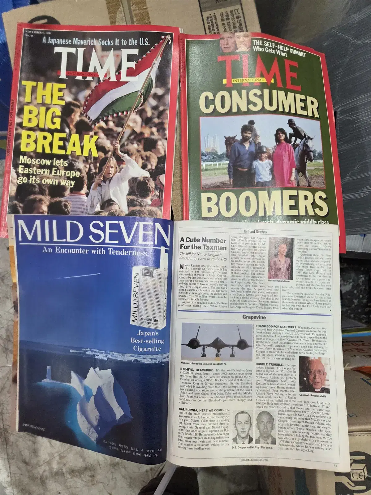 TIME INTERNATIONAL / TIME 180권 세트 미국잡지 중고책