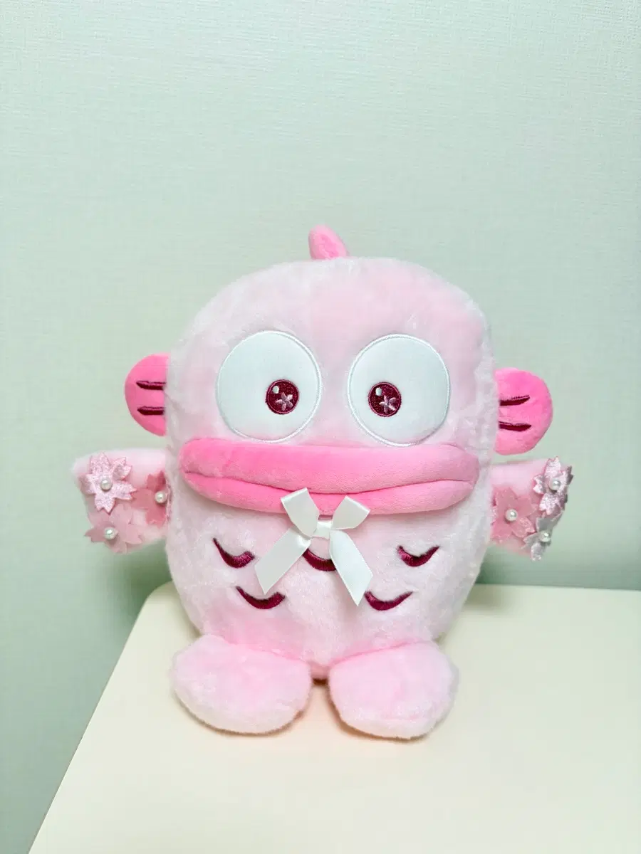 산리오 한교동 핑크톤 중형 인형 25cm 새상품 정품 벚꽃 체리블라썸