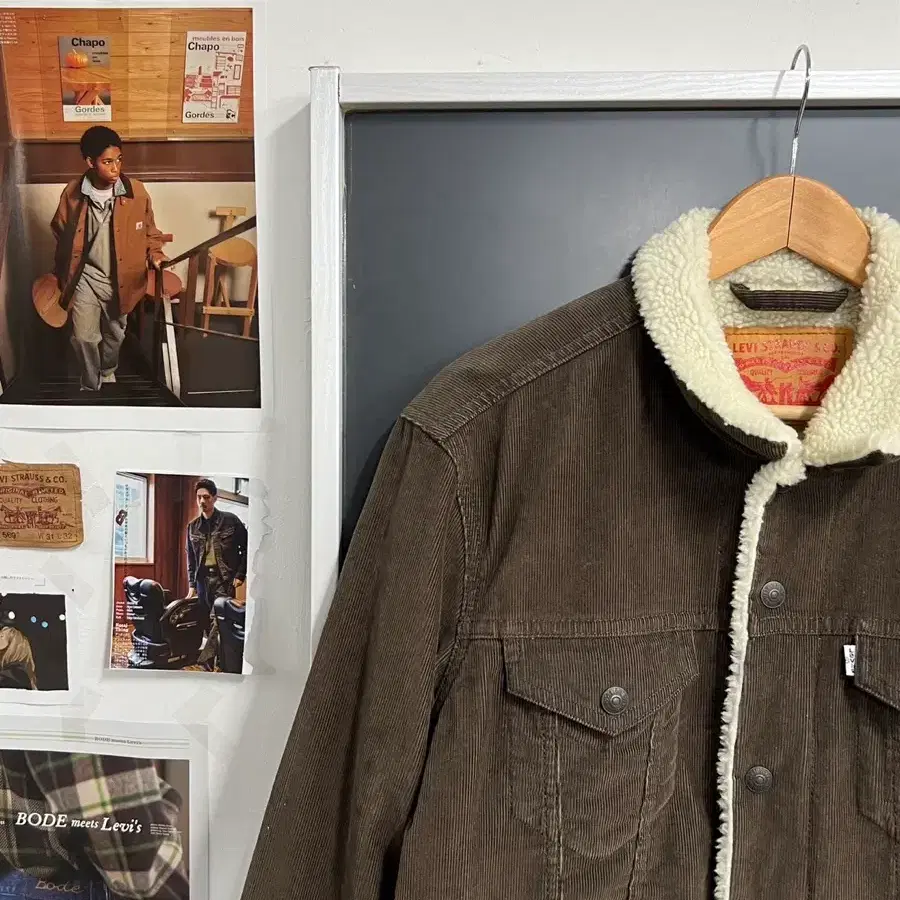 Levis 리바이스 코듀로이 브라운 쉐르파 자켓