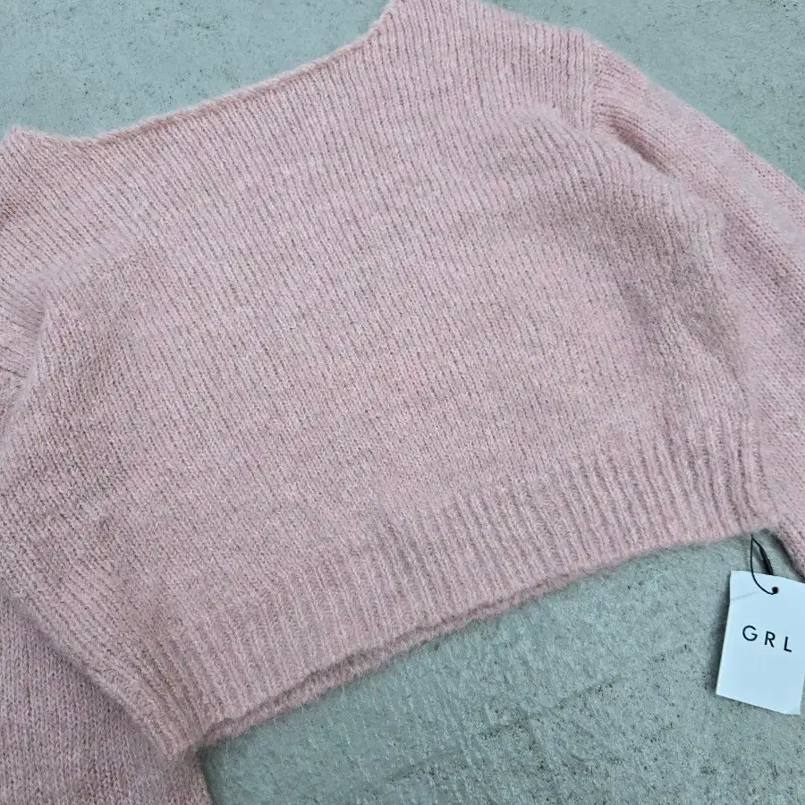 Grl 지알엘 키치 y2k 데드스탁 크롭 니트