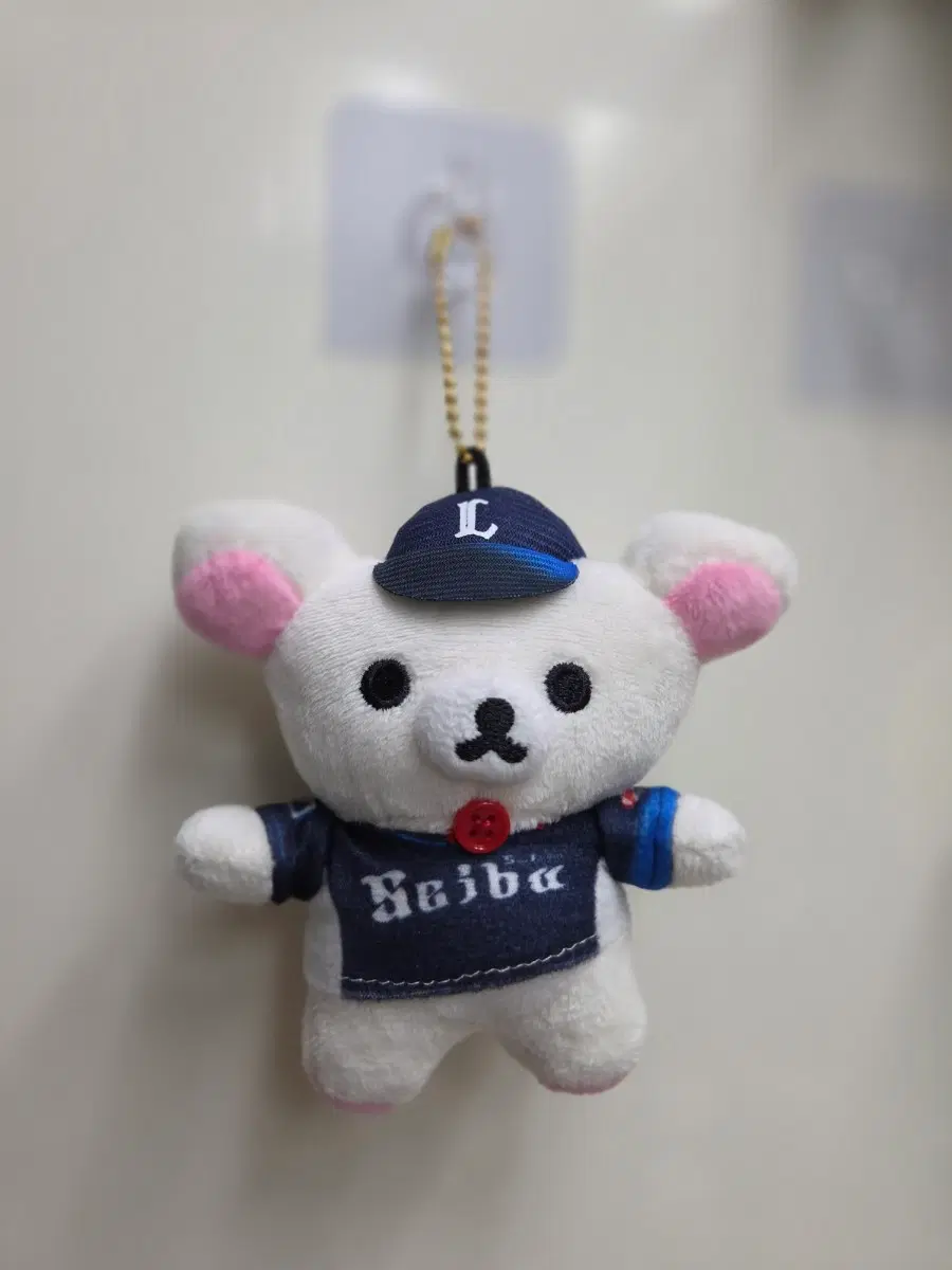 리락쿠마 인형 야구 유니폼 키링