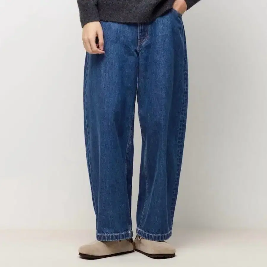 [31/66blue] 와이드핏 진, uniqlo x JWA
