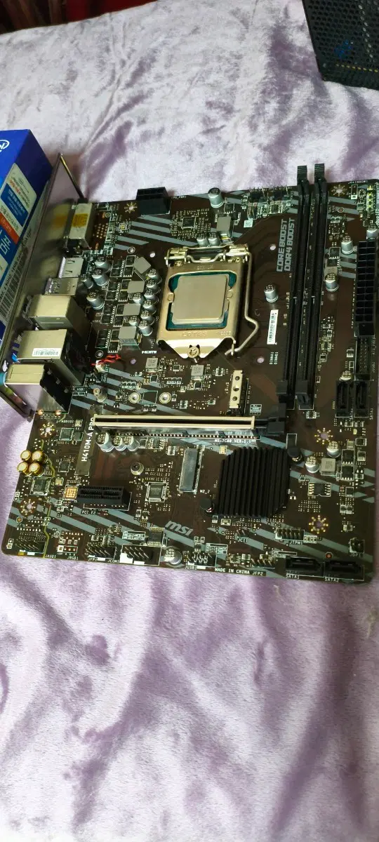 intel i5 10400 CPU + MSI H410M-A PRO 메인보드 팝니다