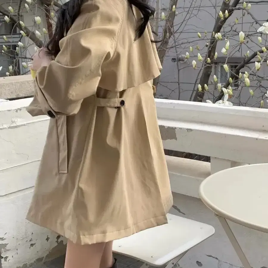 하이넥 트렌치코트
