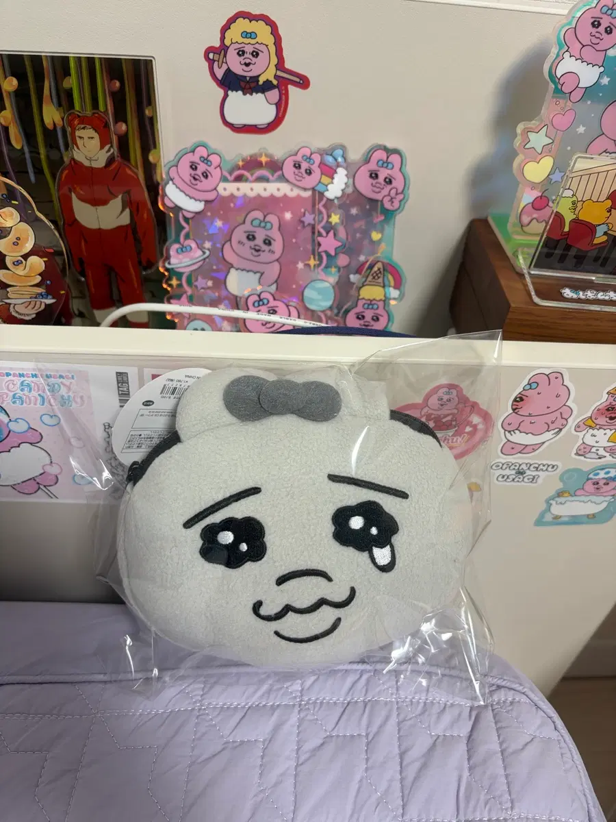 오빤쮸 빤쮸토끼 모찌 잿빛 파우치