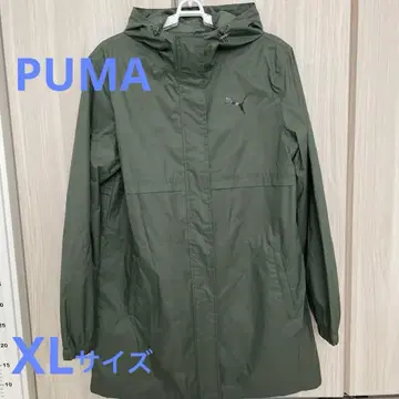 [ PUMA ] 푸마 후드 부착 나일론 롱 자켓 카키 XL