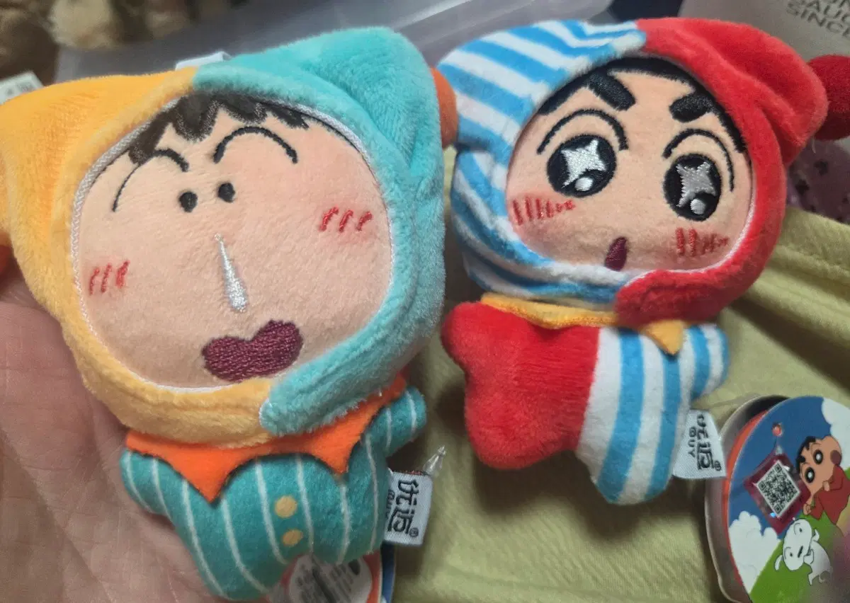 새상품:)삐에로 짱구 맹구 인형 키링 세트