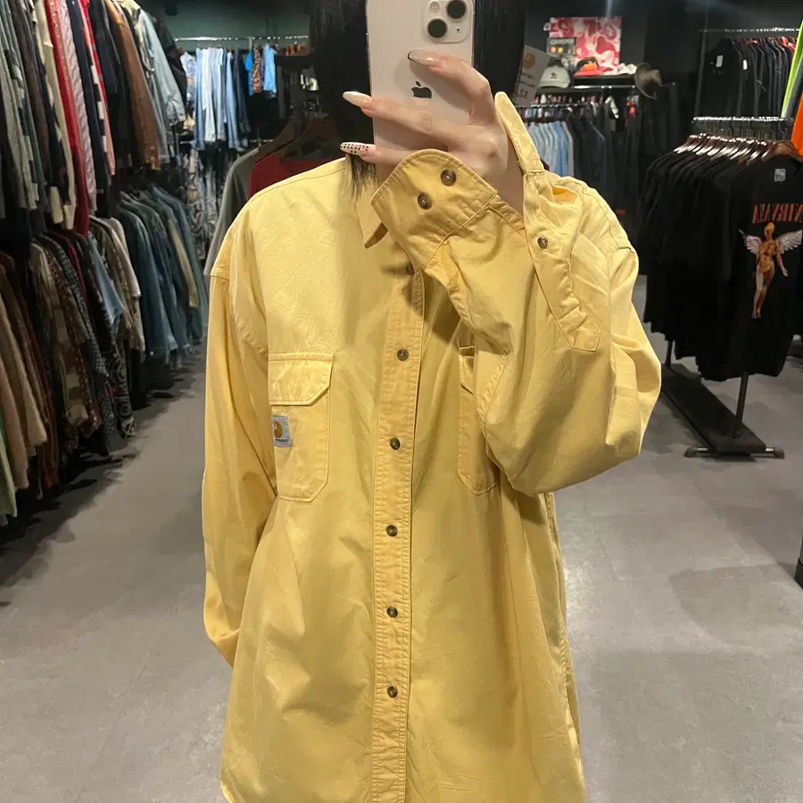 (053) CARHARTT 칼하트 빈티지 워크 셔츠 머스타드 옐로우