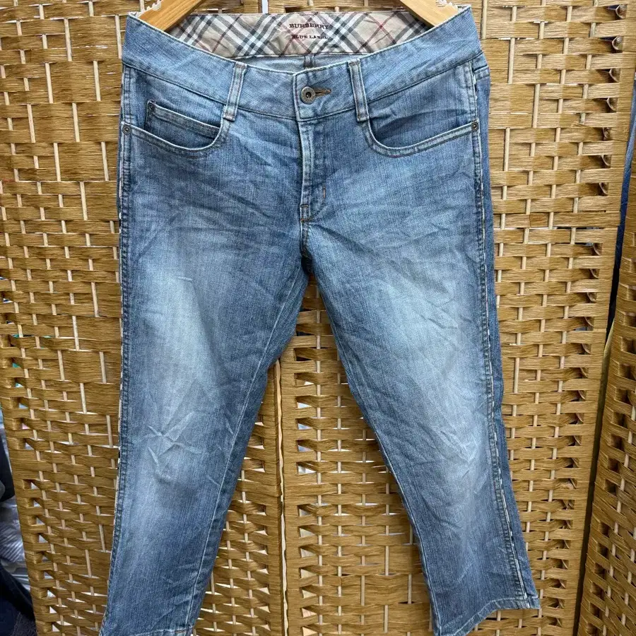 BURBERRY수입 버버리 칠부 데님 청바지