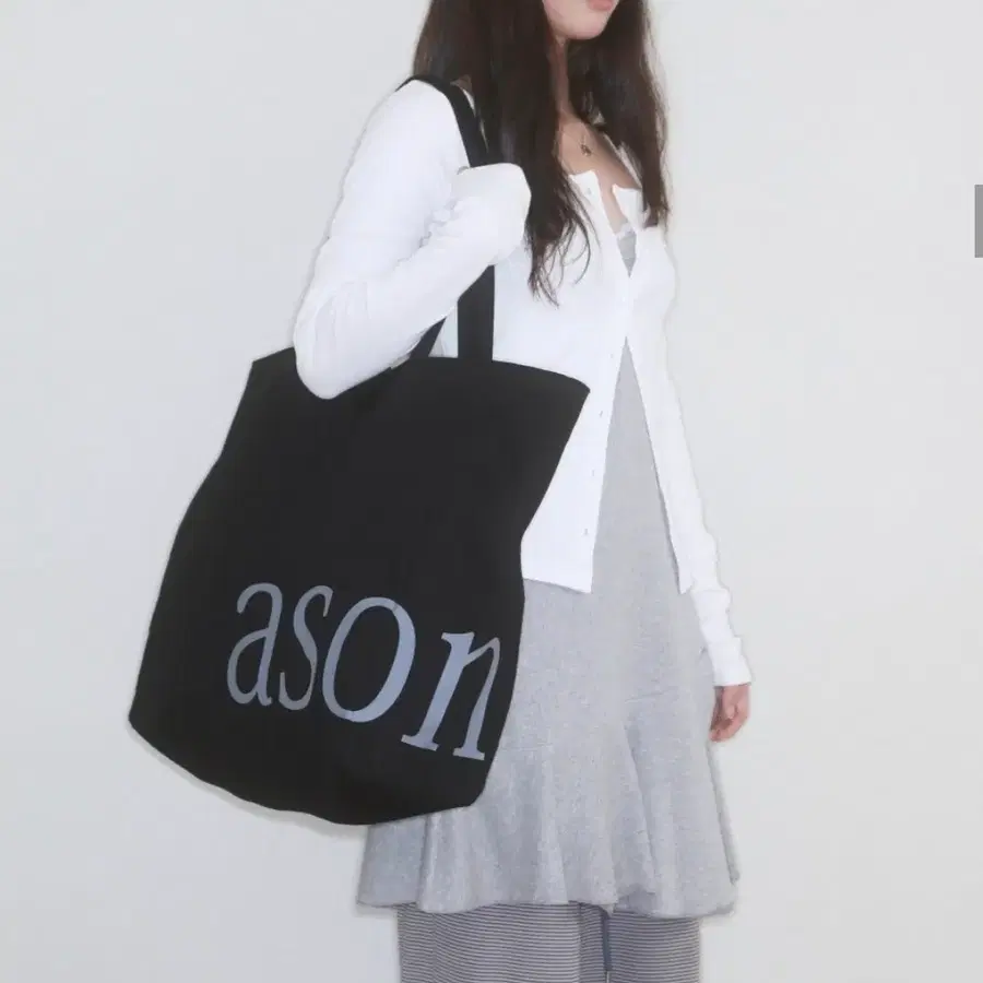 애즈온 빅 에코백 EVENING SHOPPER BAG / BLACK