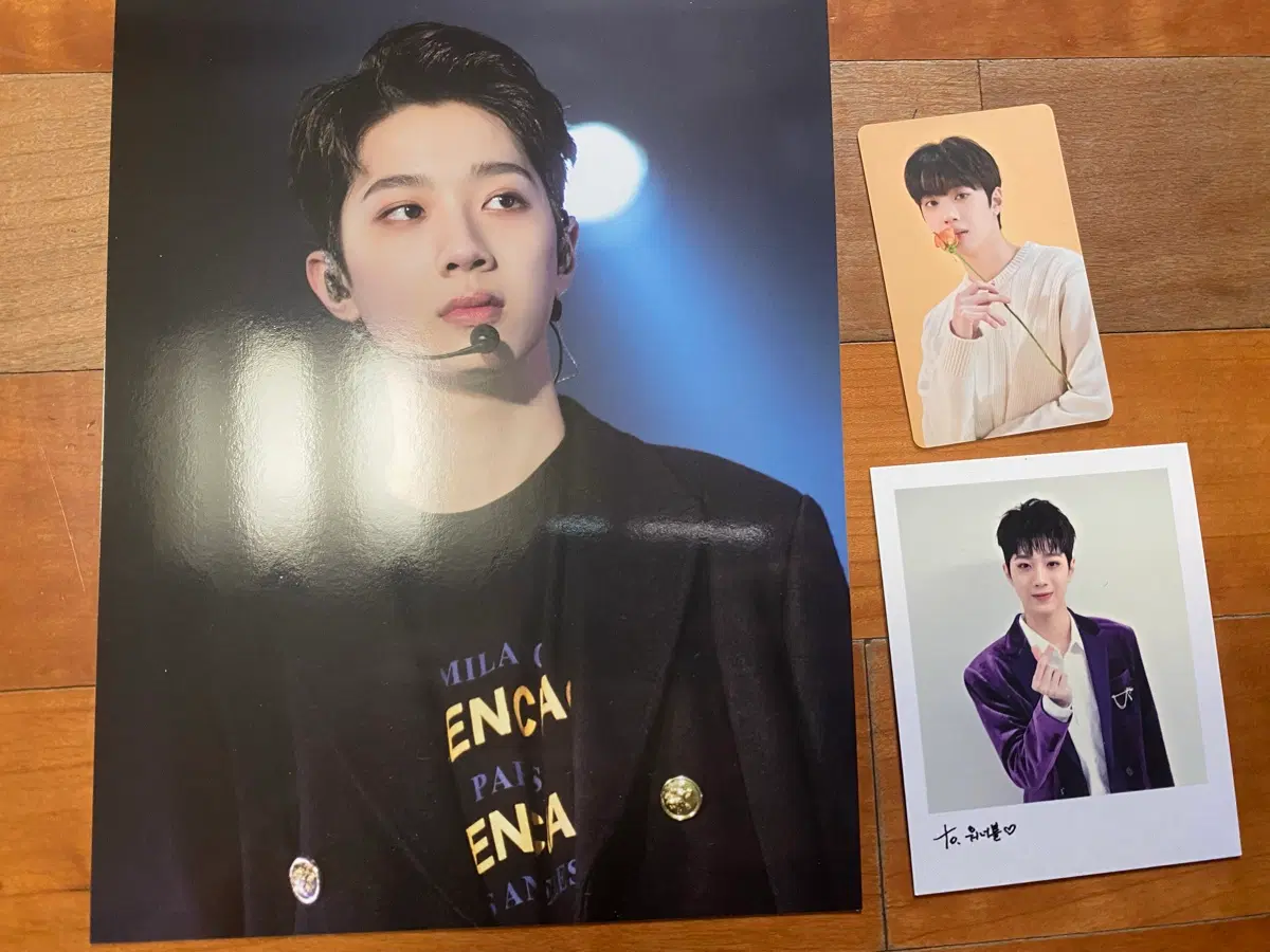 워너원 라이관린 팬콘 포카 사진 폴라로이드