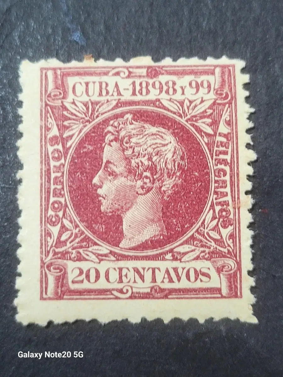 1898년 스페인국왕 알폰스 13세 국왕기념 우표Spanish Cuba Alfonso 13