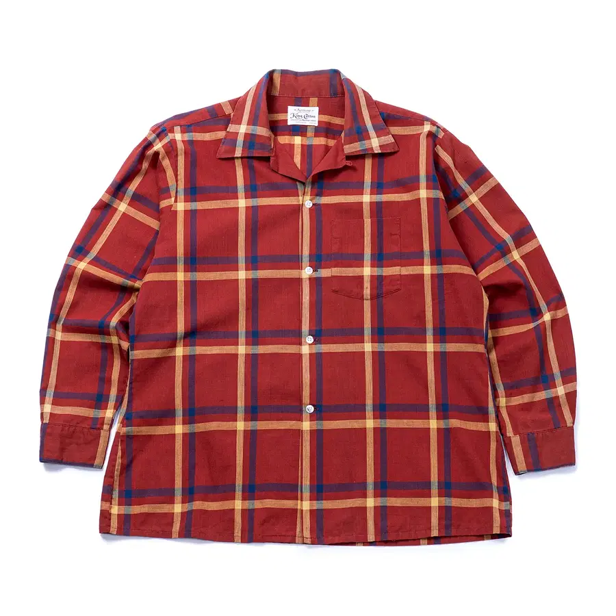 60s Arrow King Loop Collar Shirt (Red)